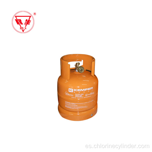 Cilindro de gas lpg de cocina portátil de 2 kg del mercado de Oriente Medio